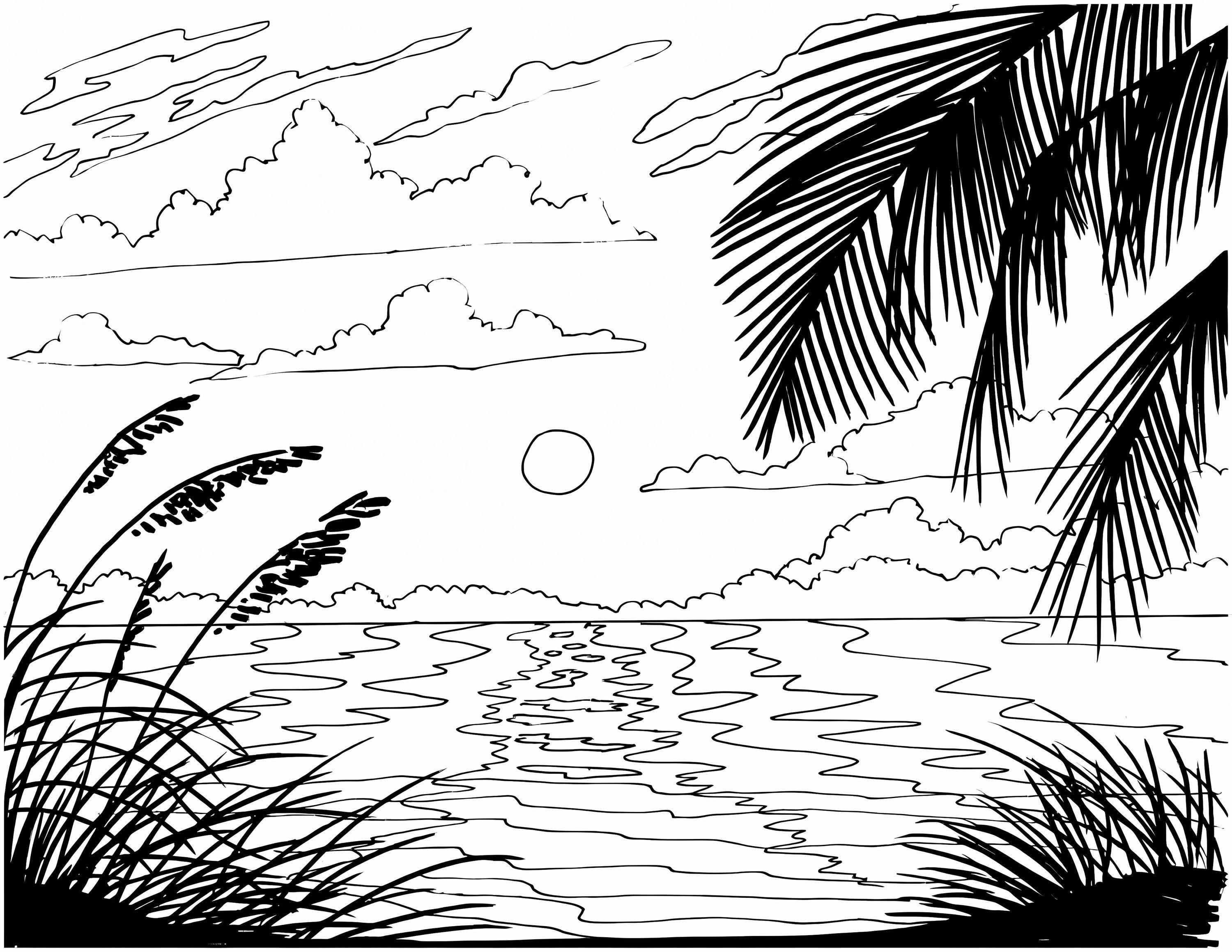 Sunset 1 coloring page
