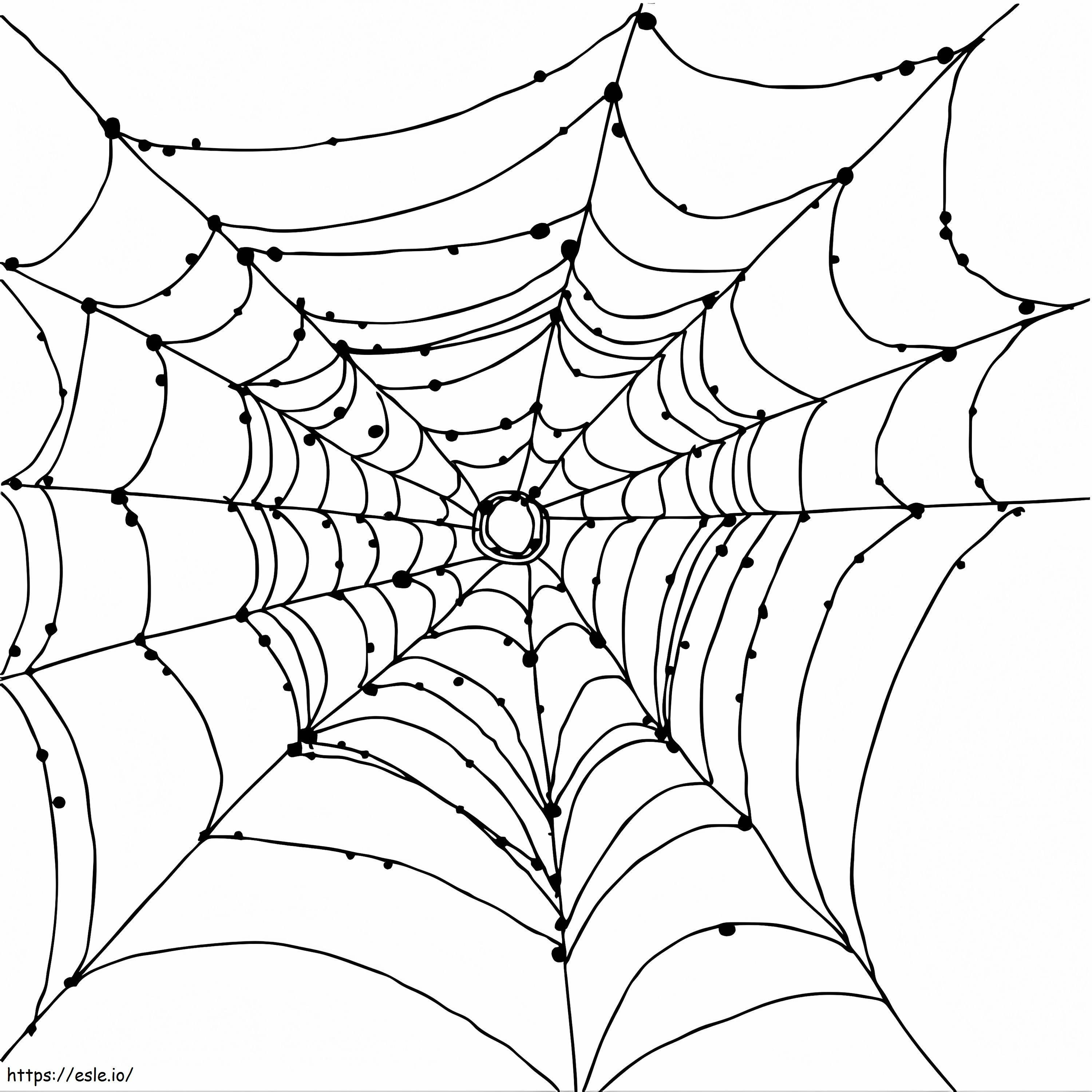 Free Spider Web coloring page
