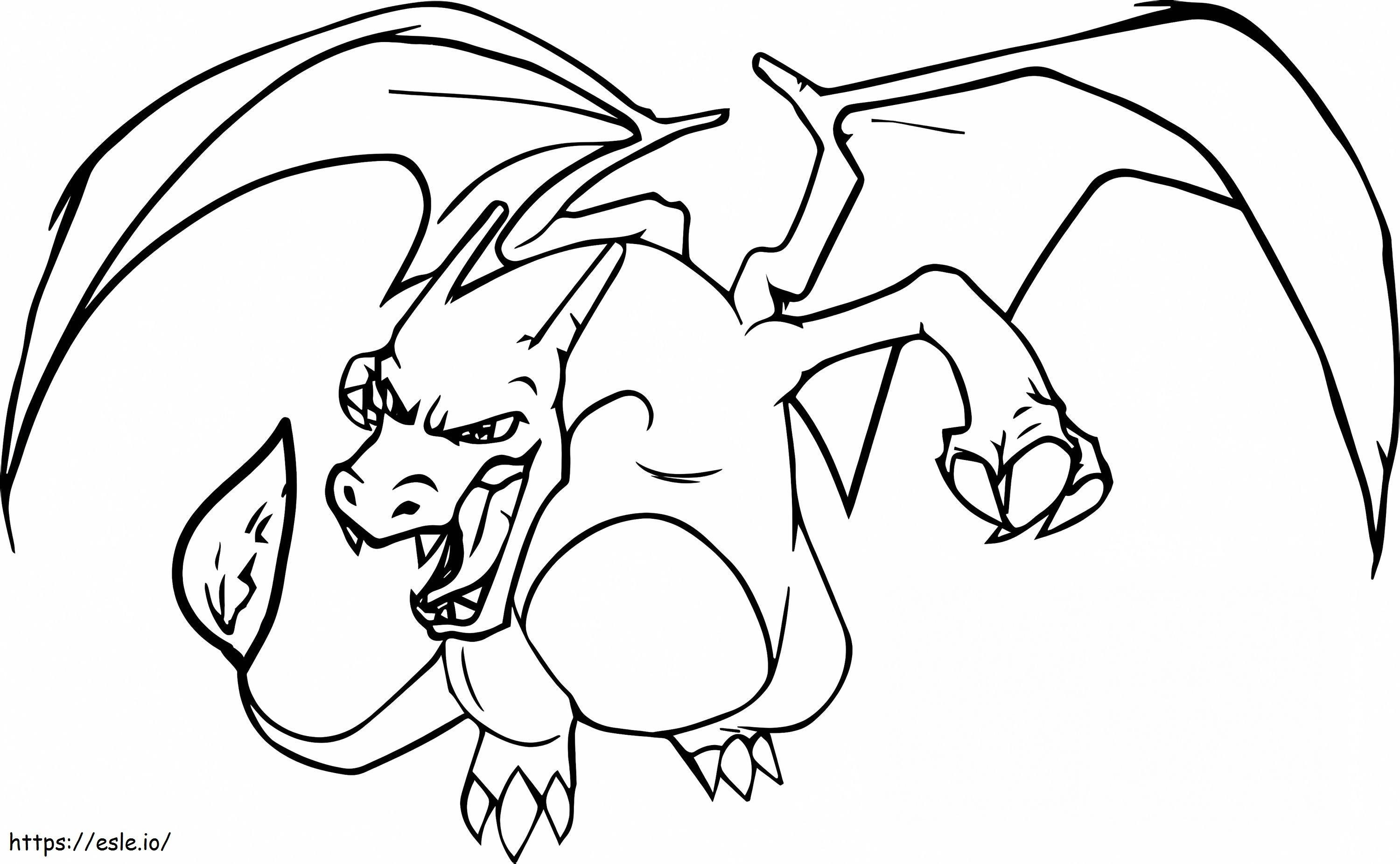 Angry Charizard 1024X632 de colorat