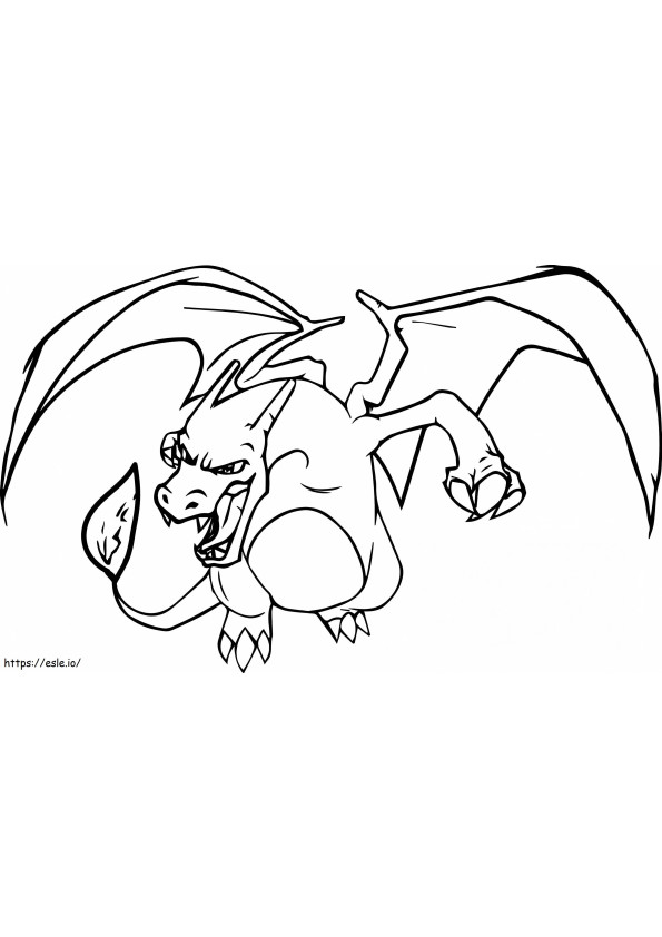 Angry Charizard 1024X632 de colorat
