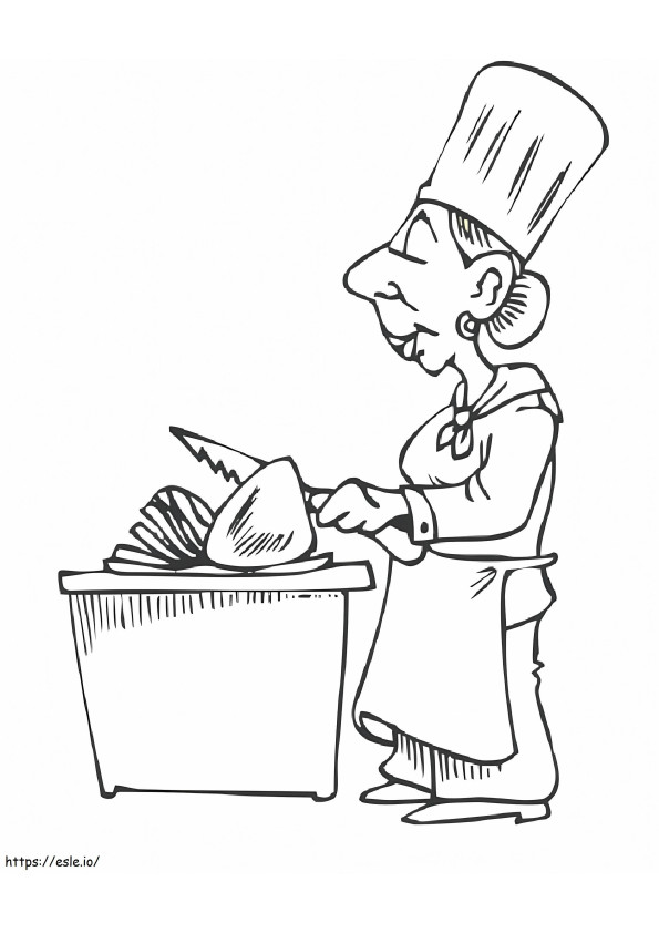 Old Cook coloring page