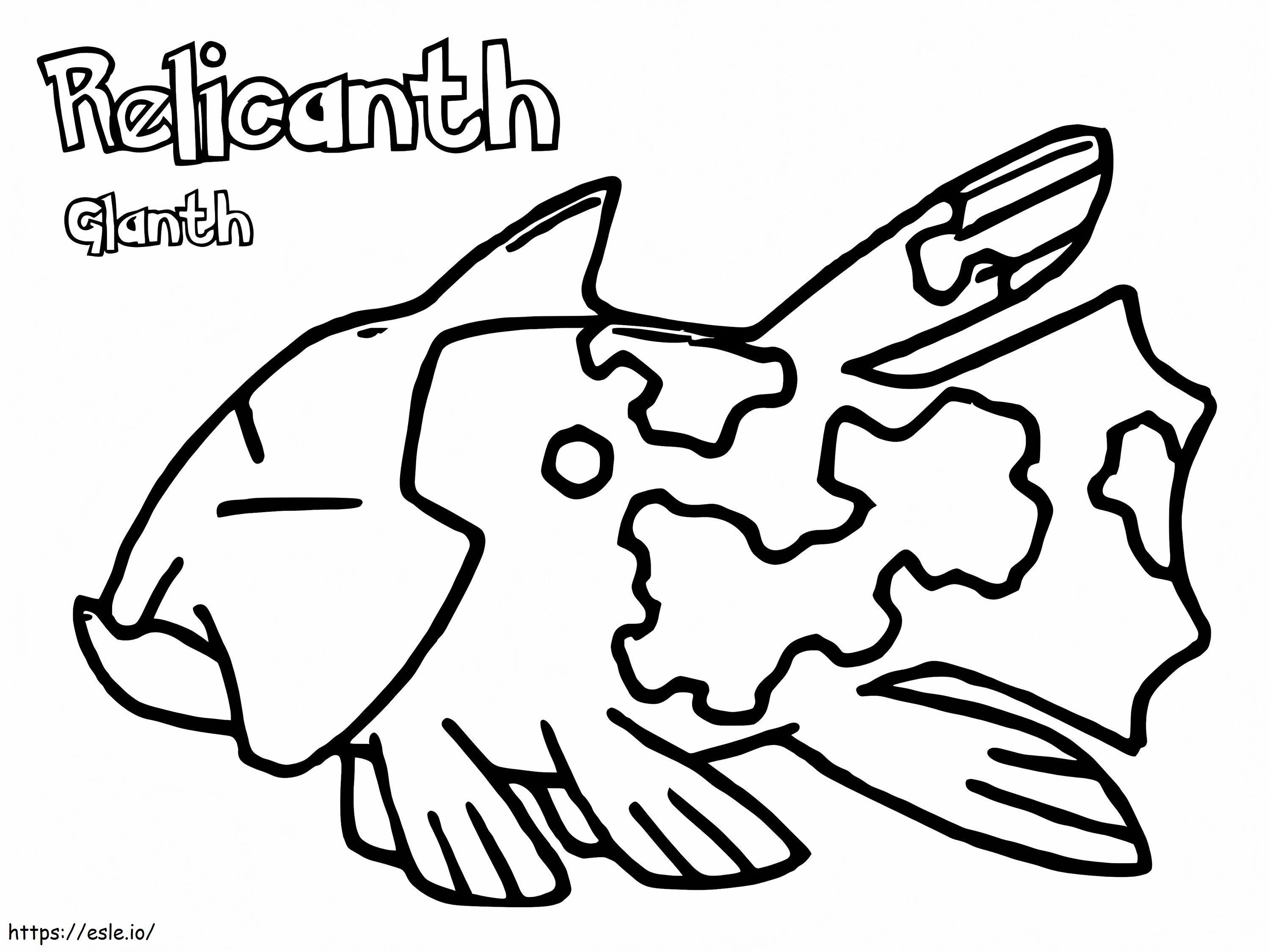 Free Relicanth Pokemon coloring page