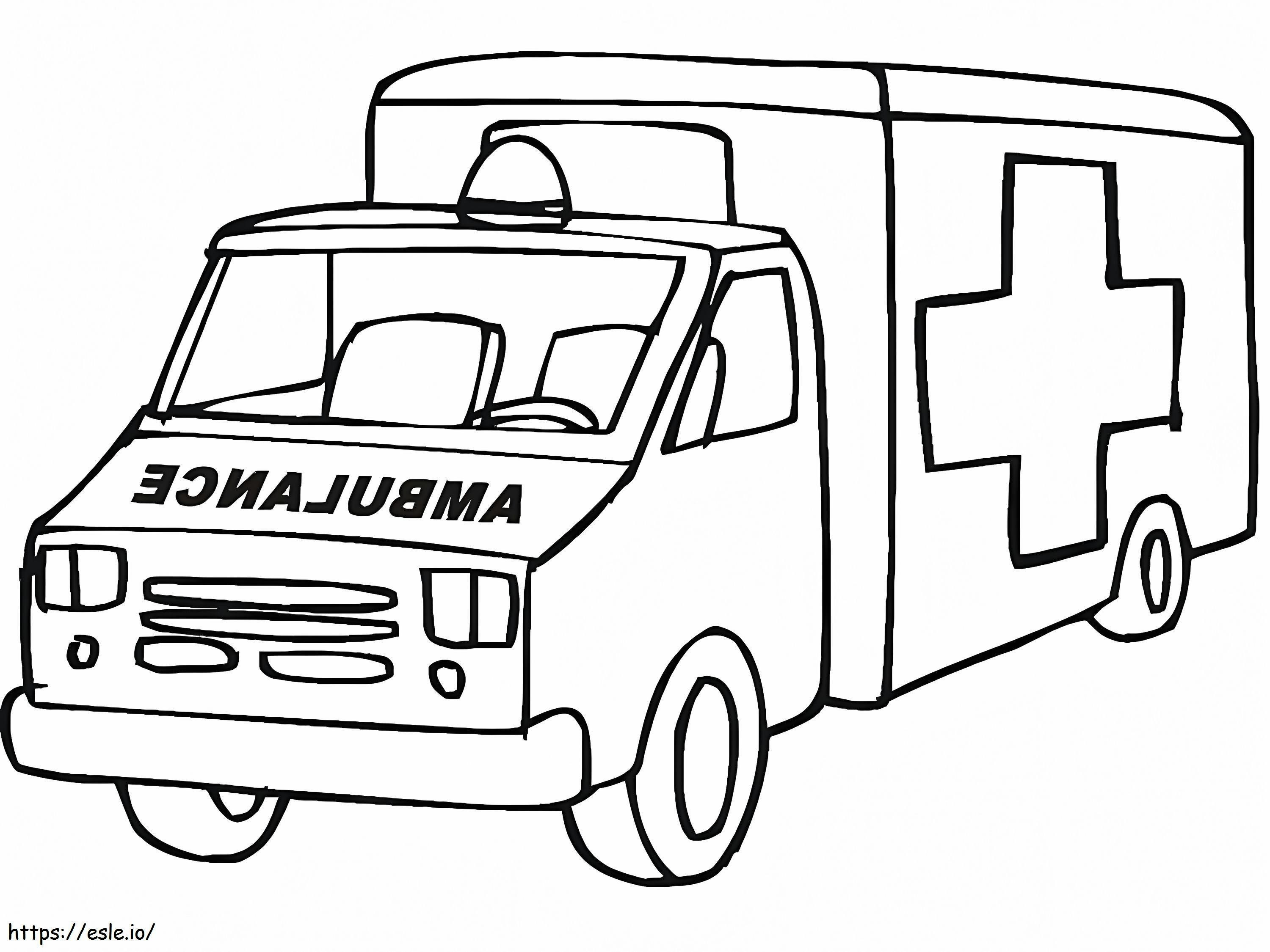 Coloriage Ambulance 23 à imprimer dessin