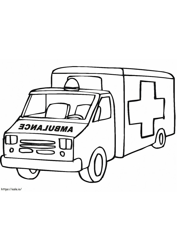 Ambulance 23 coloring page