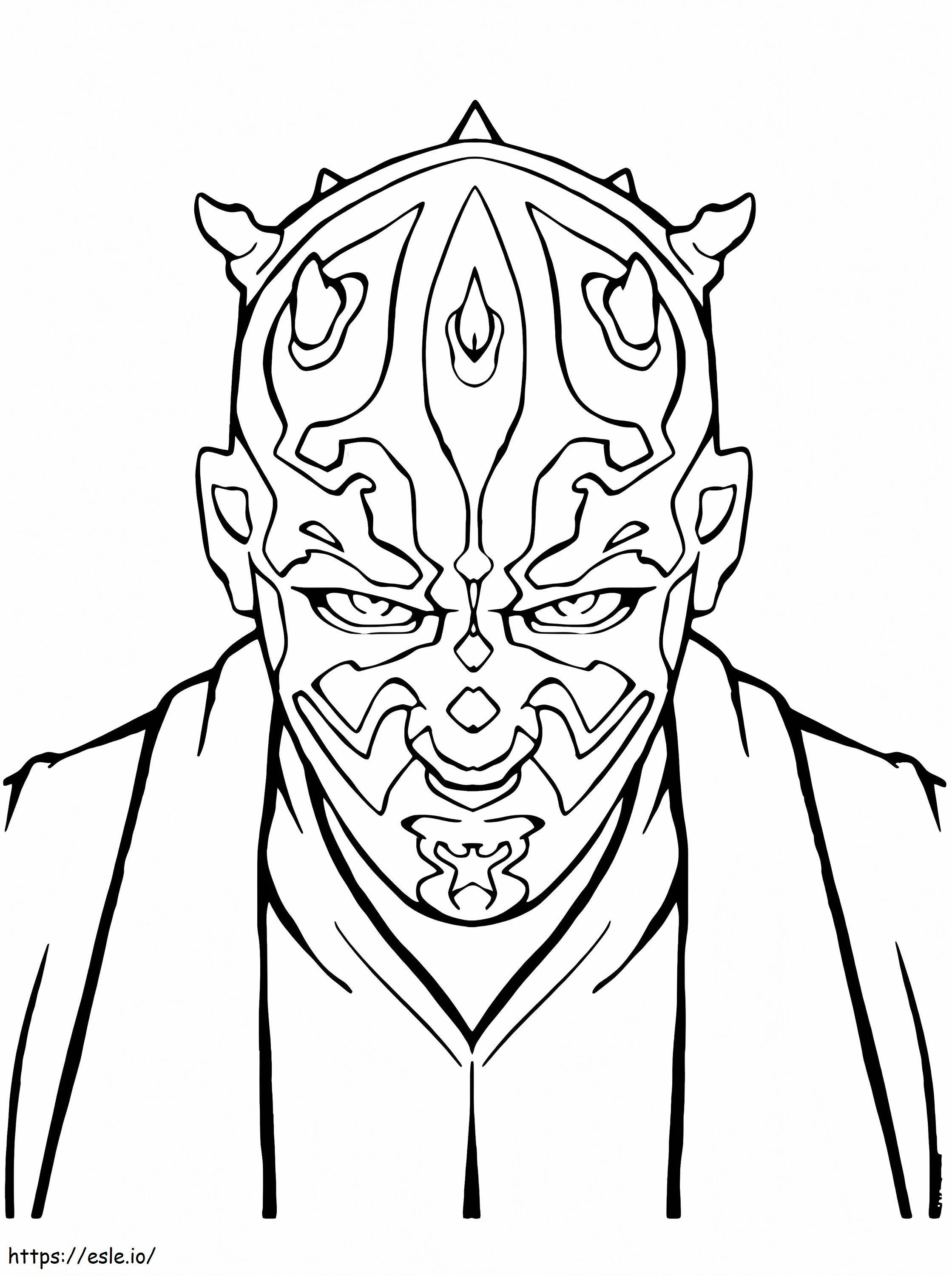 Angry Darth Maul coloring page