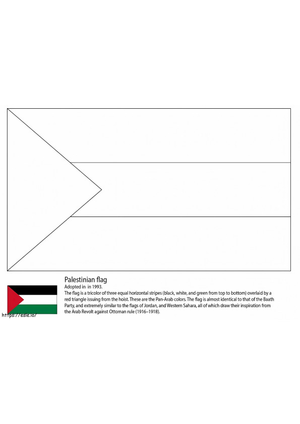 Vlag van Palestina kleurplaat
