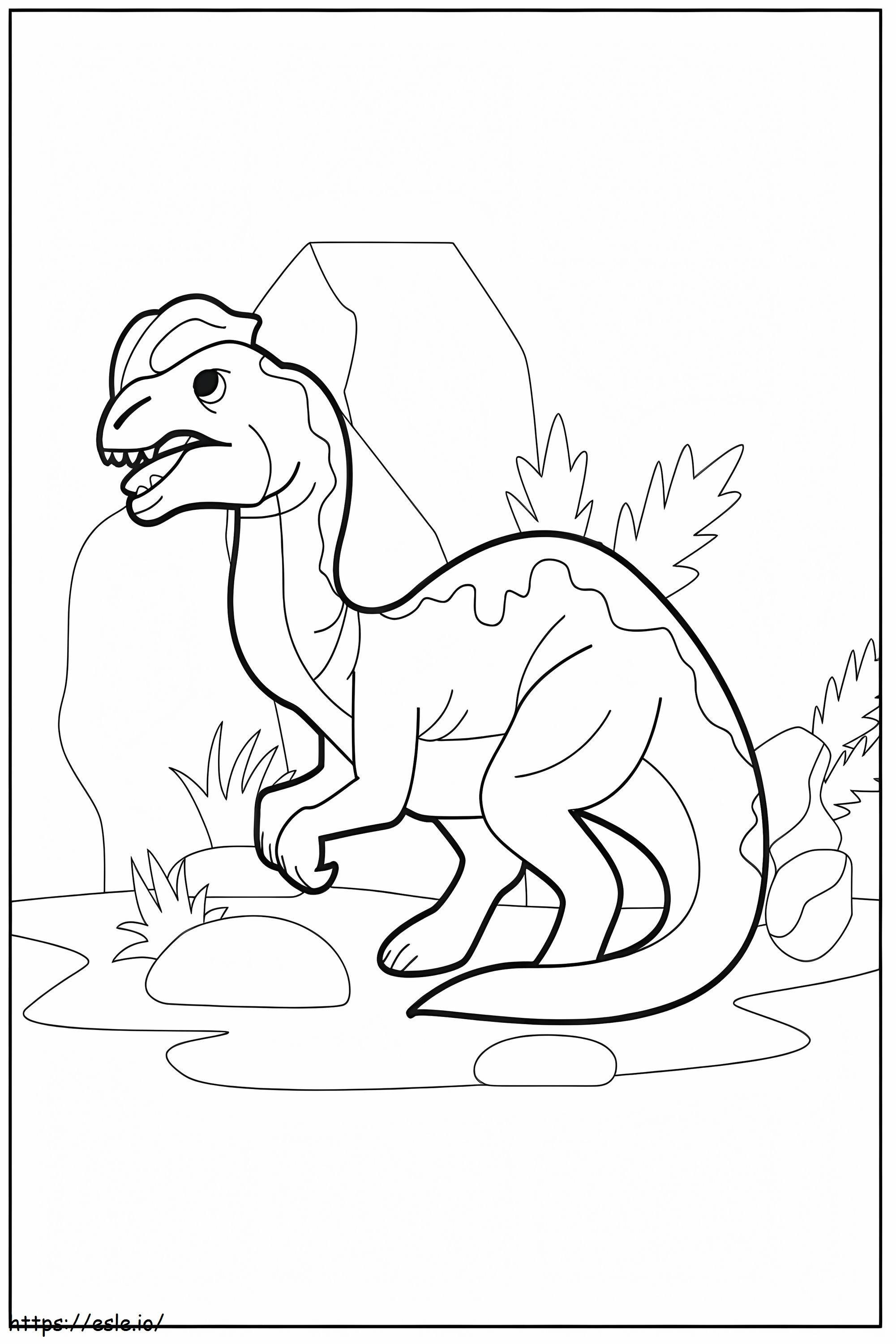 ディロフォサウルス 7 ぬりえ - 塗り絵