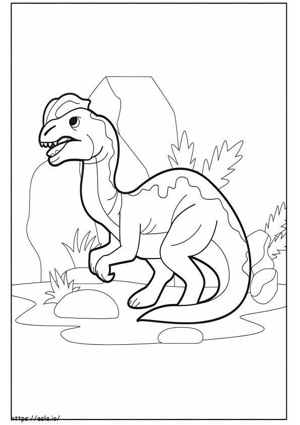 Dilophosaurus 7 värityskuva