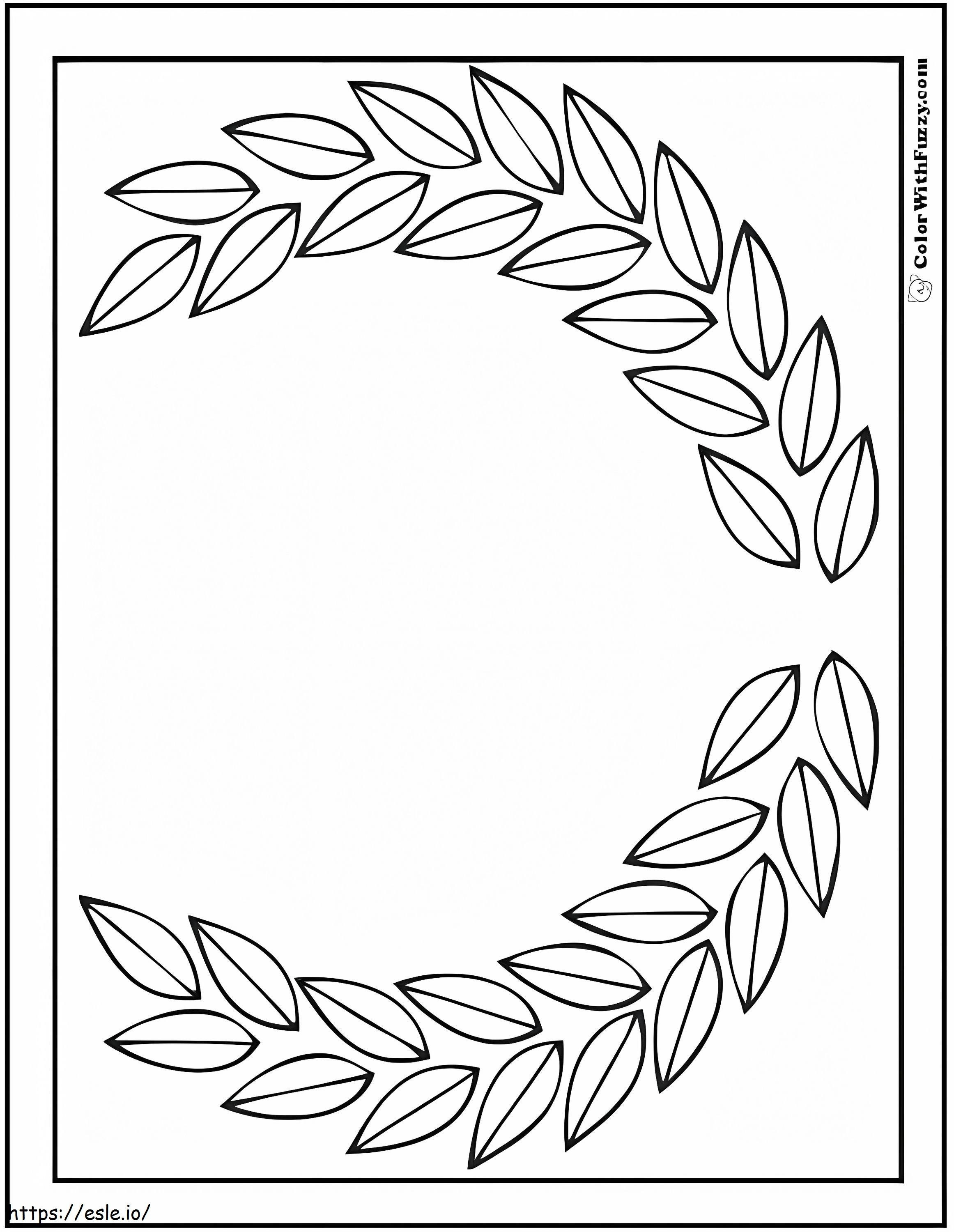 Geometric Leaf coloring page