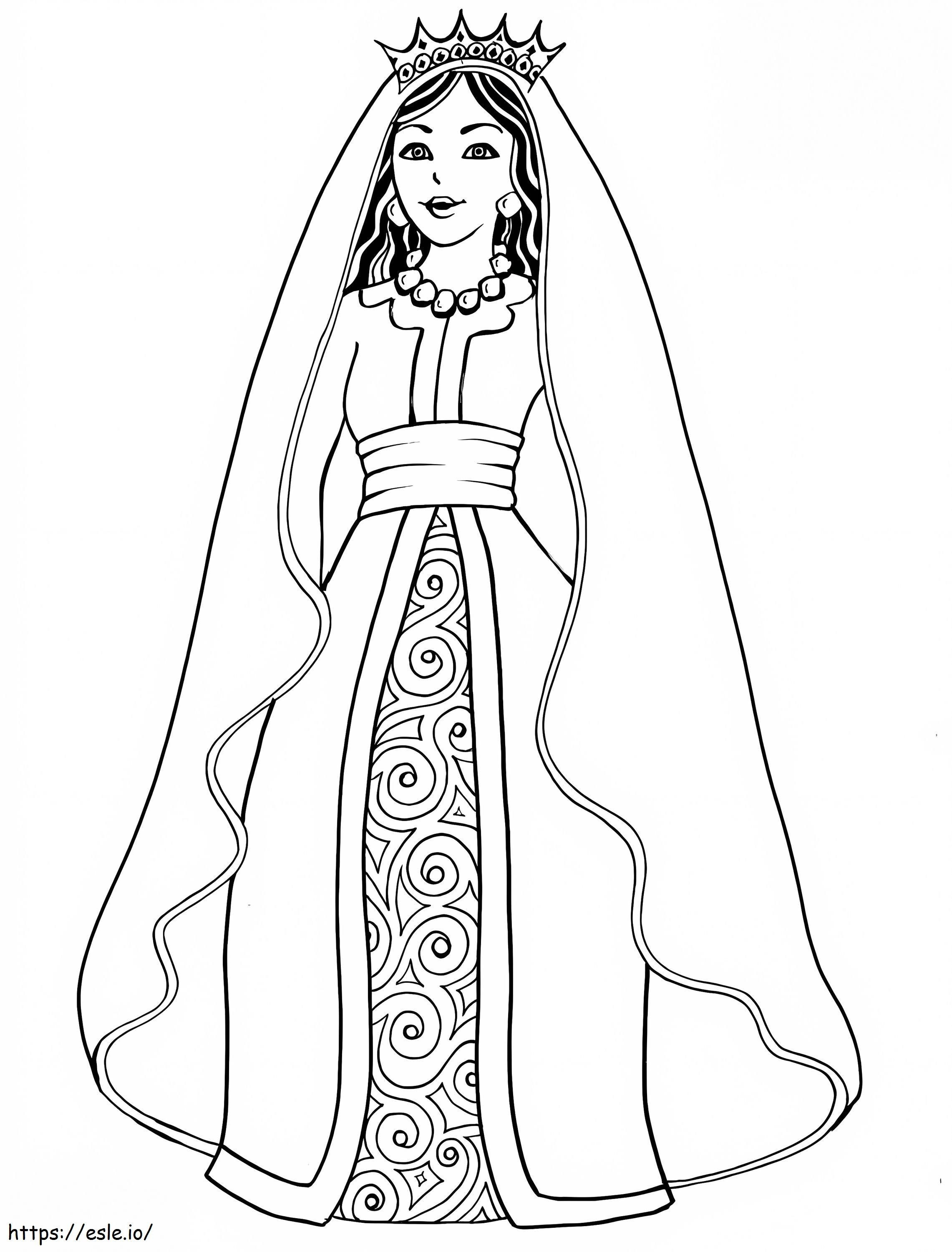 Glorious Queen coloring page