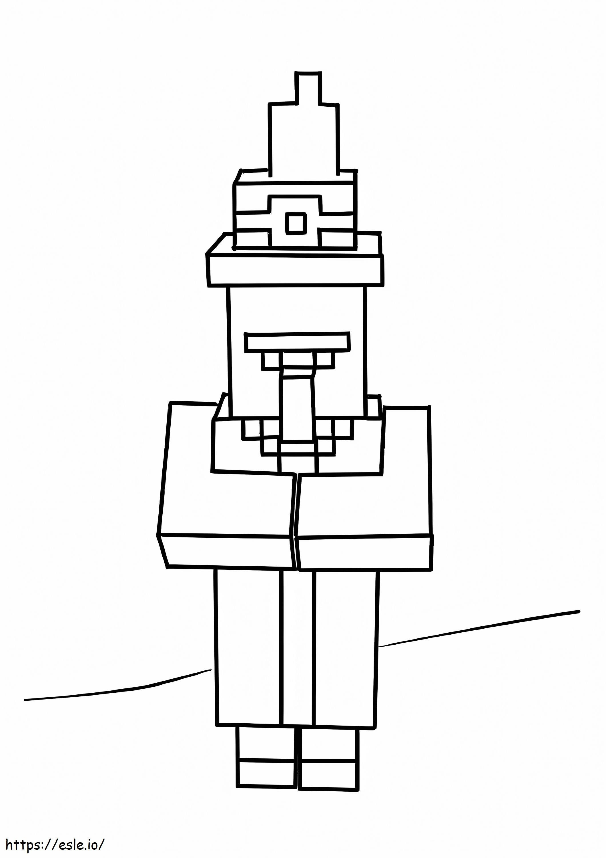 Minecraft Witch coloring page