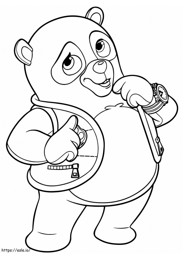 Agent Bear coloring page