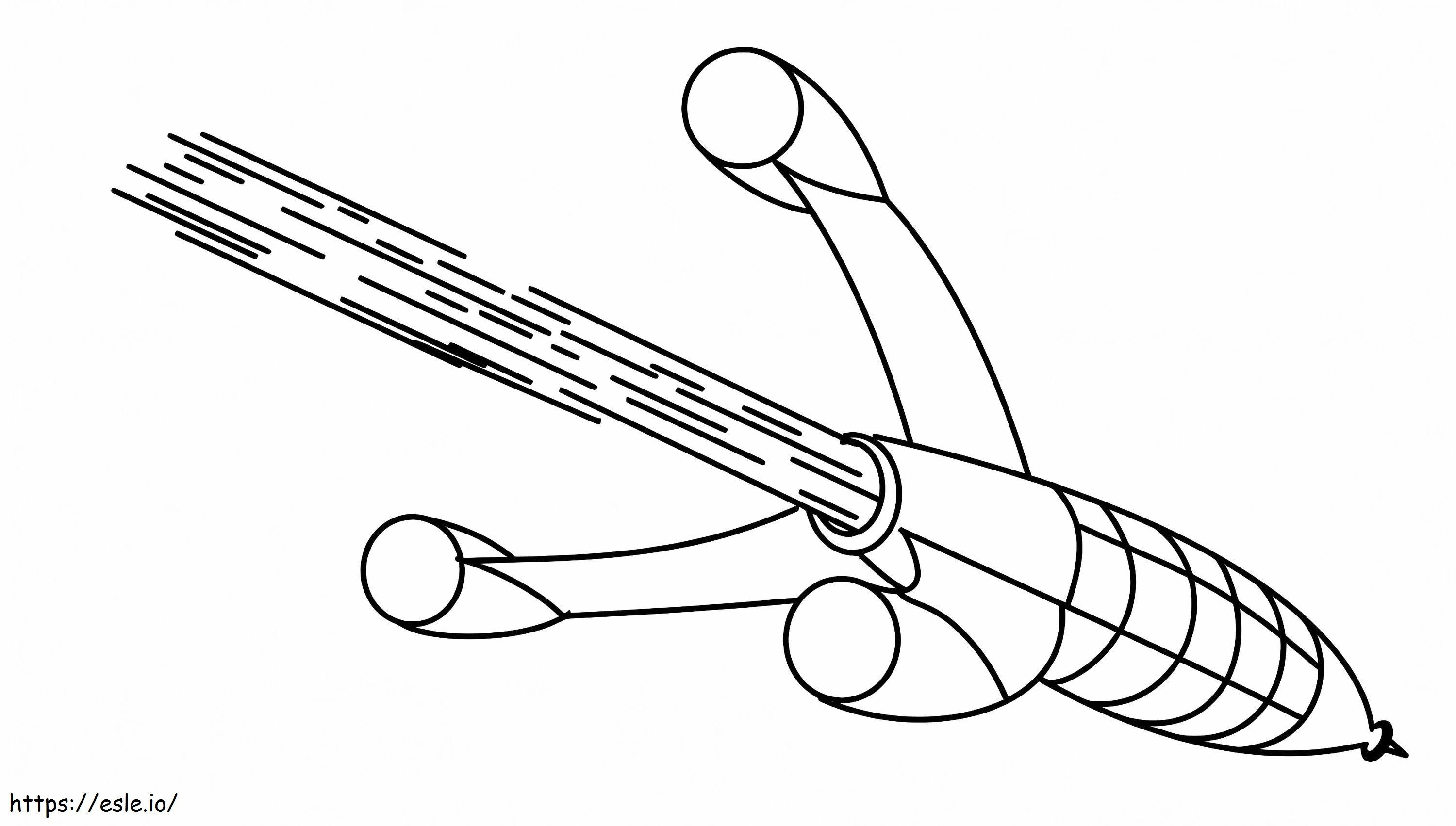 Flying Rocket coloring page