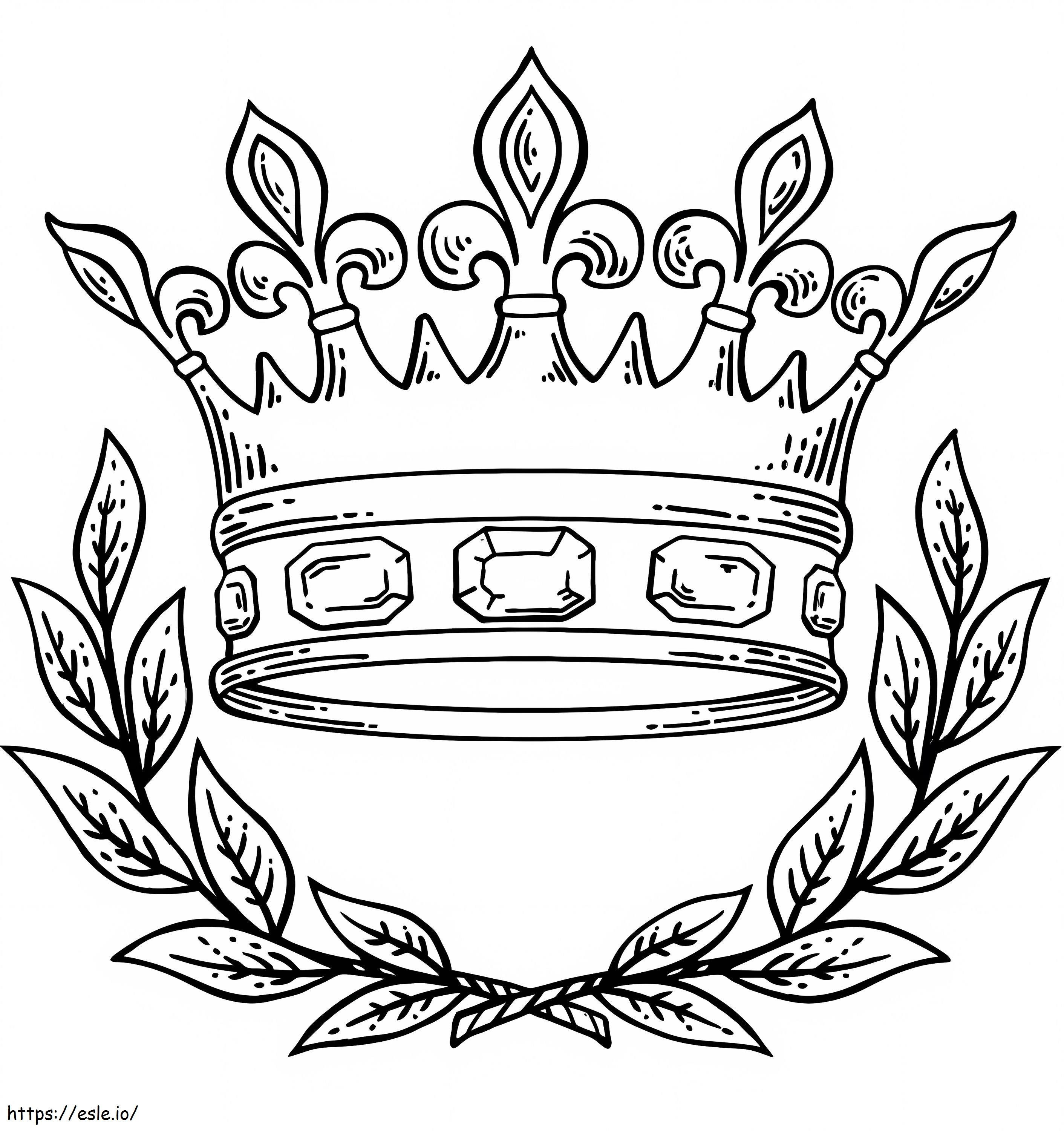 Wreath And Crown coloring page