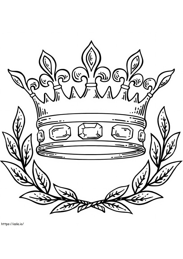 Seppele ja kruunu värityskuva