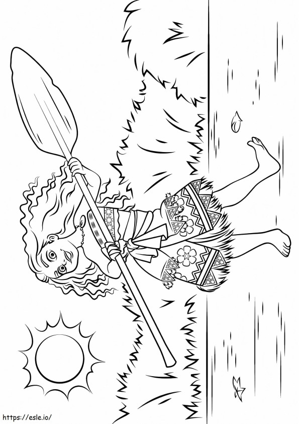 Happy Moana coloring page
