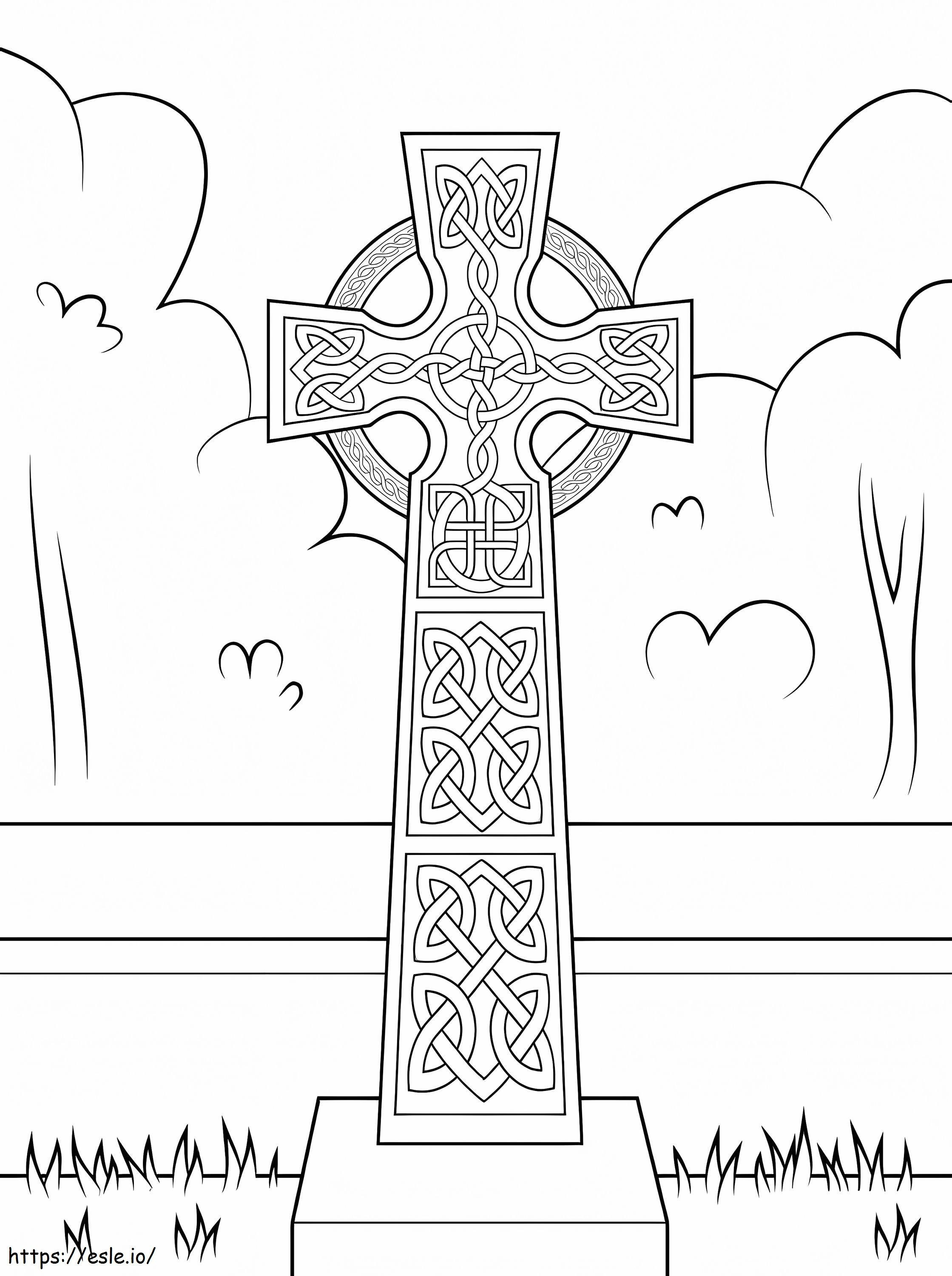 Keltisch kruis met ornament kleurplaat kleurplaat