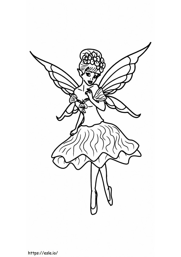 Fairy Princess Tulostettava 5 värityskuva