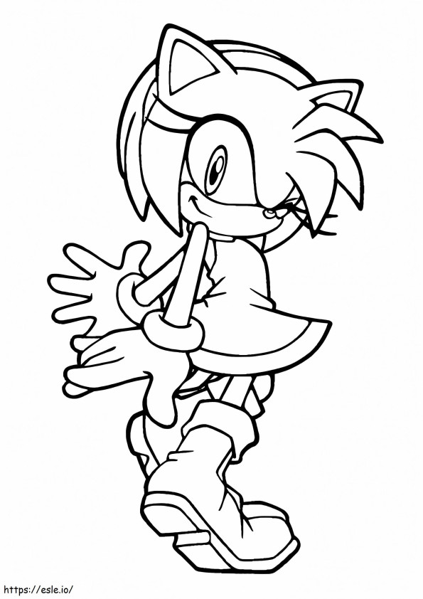 1526629754The Amy Rose A4 coloring page
