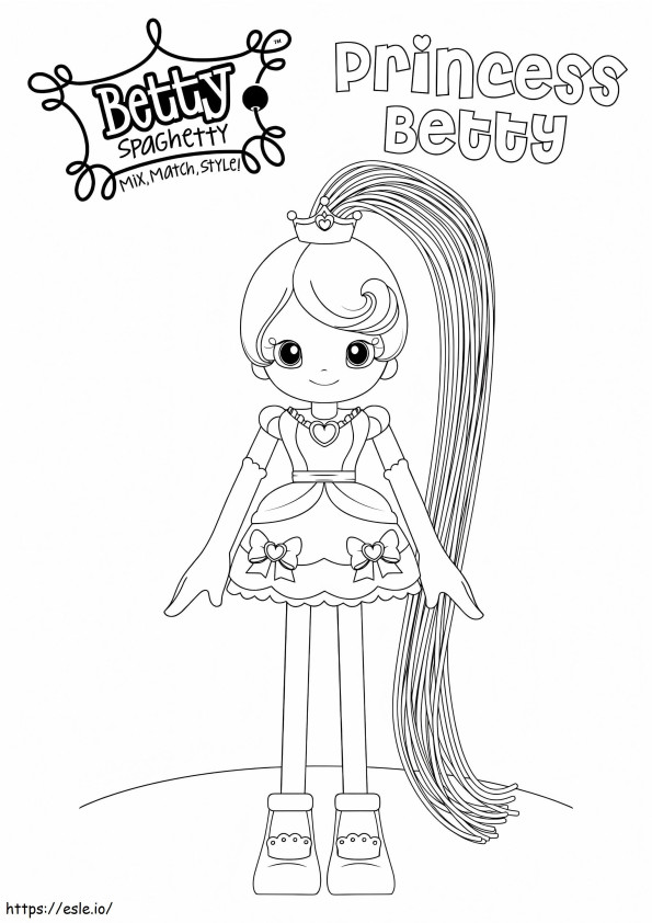 Princess Betty coloring page