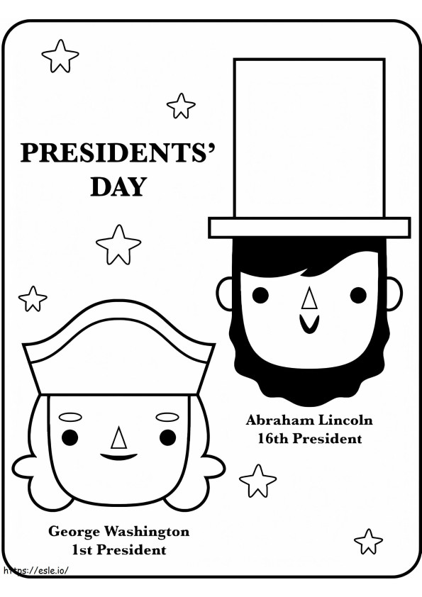 Dia dos Presidentes 11 para colorir