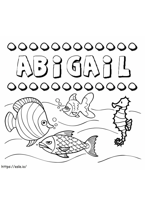 Abigail To Color värityskuva