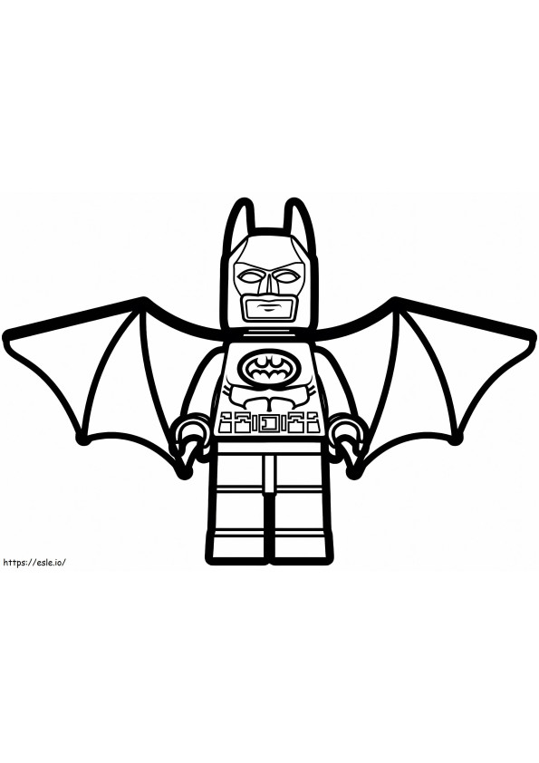 Skrzydlaty Batman Lego kolorowanka