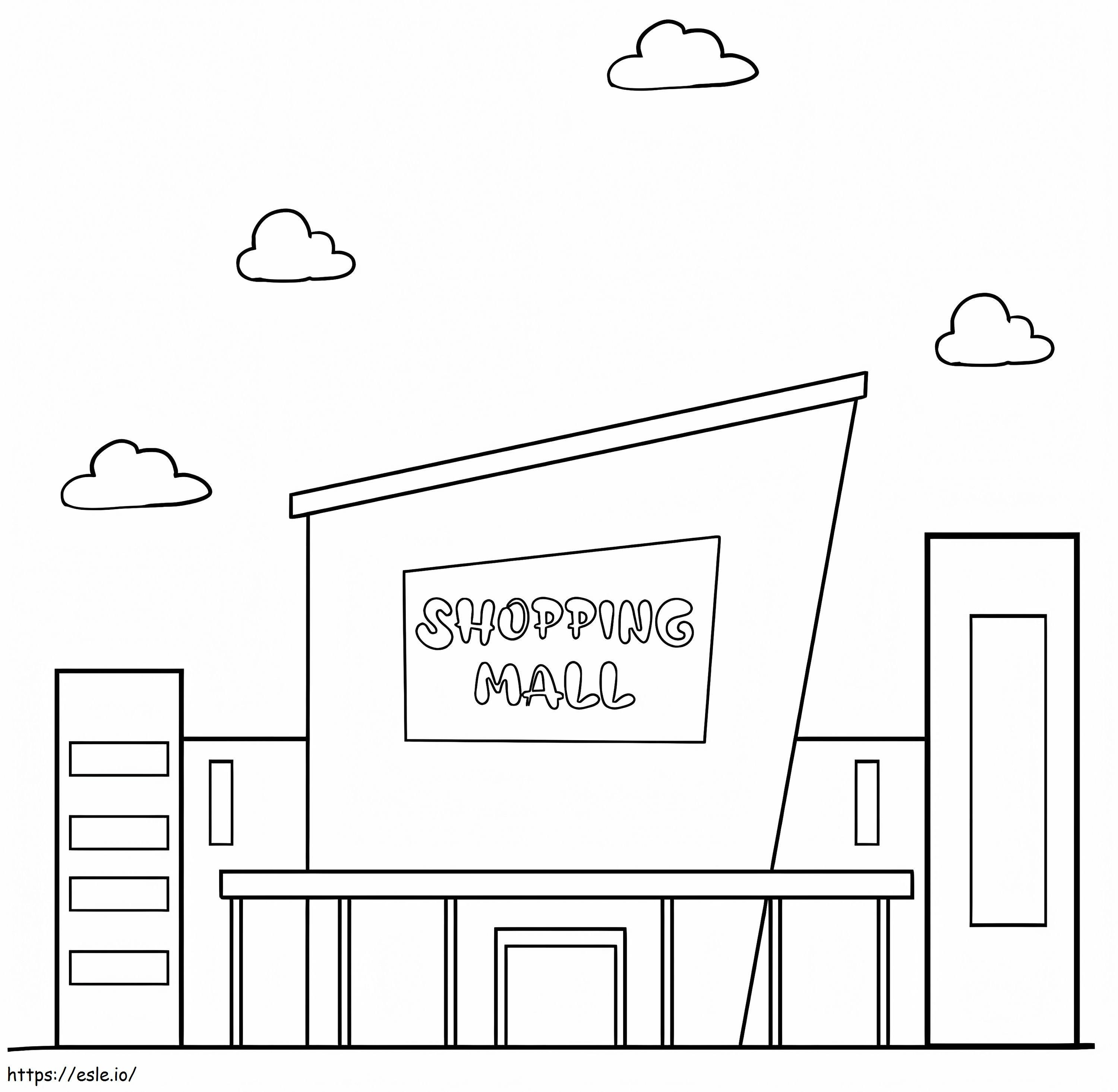 Free Shopping Mall coloring page