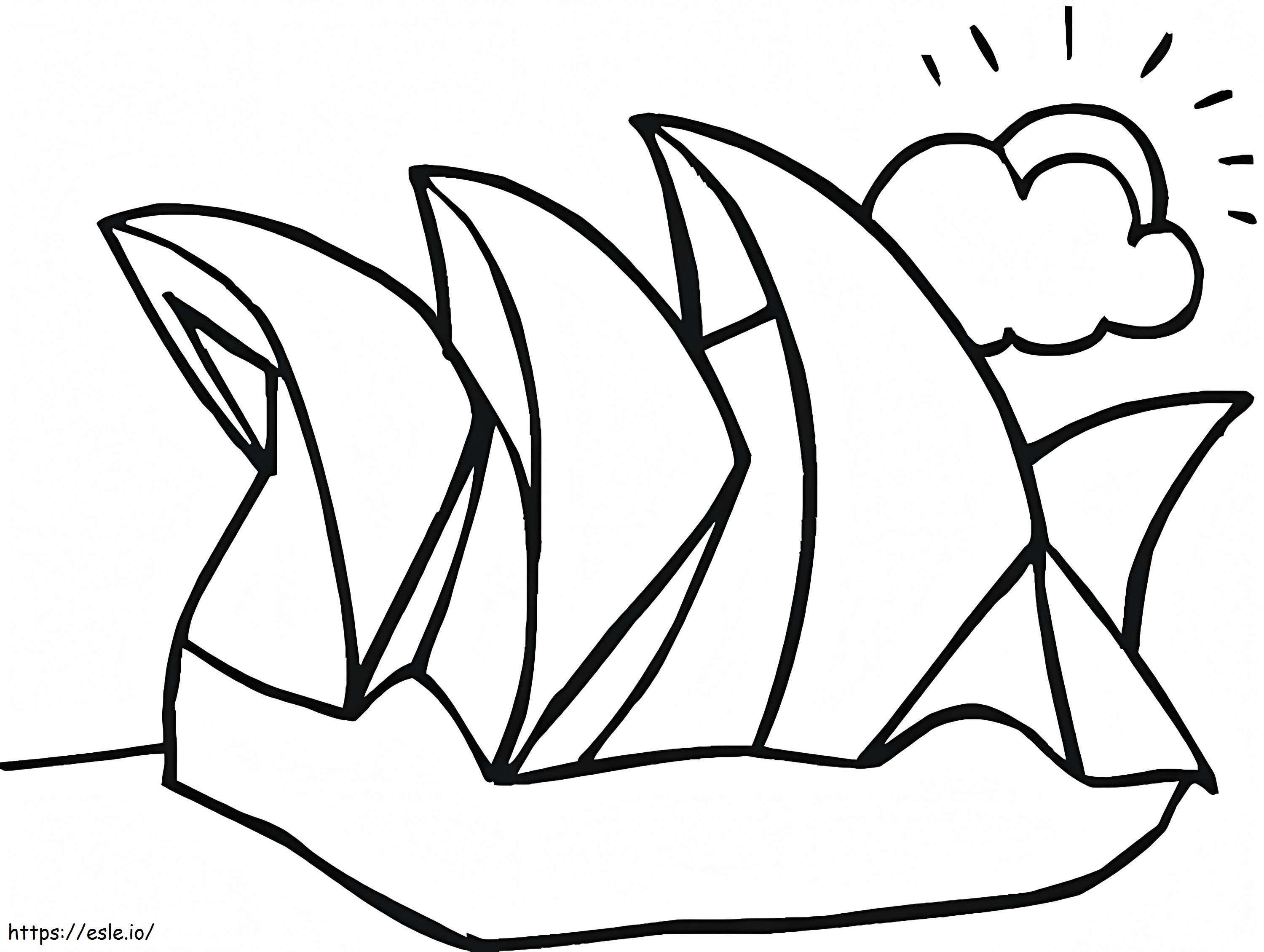 Opera House In Sydney 1 coloring page