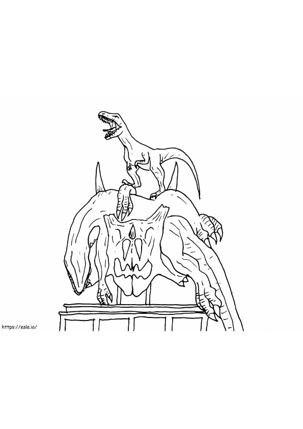 Coloriage Mort d'Indoraptor à imprimer dessin