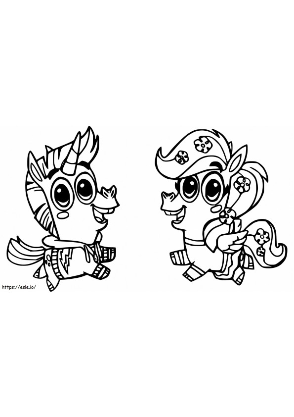 Cute Corn And Peg coloring page