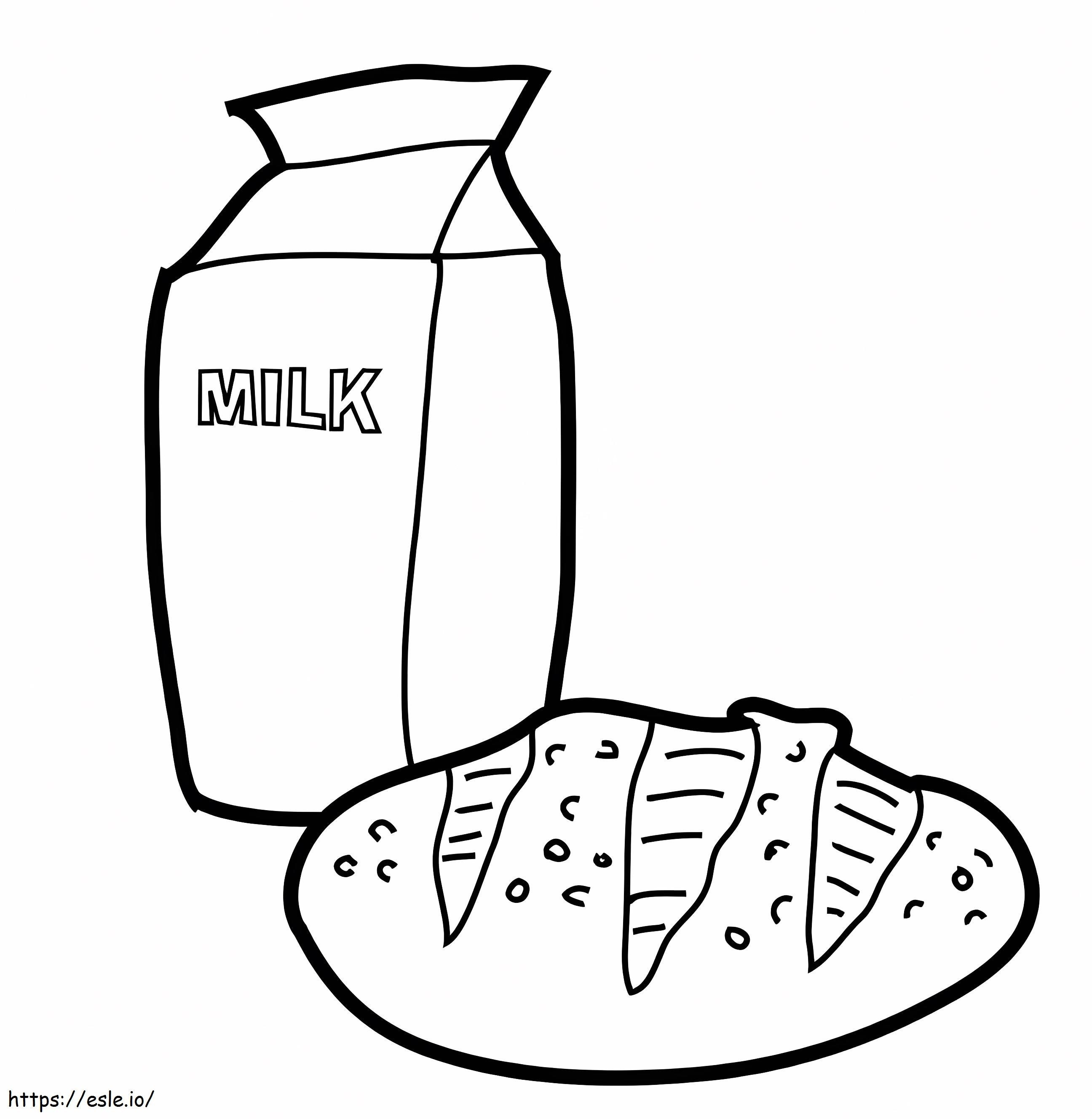 Milk And Bread coloring page