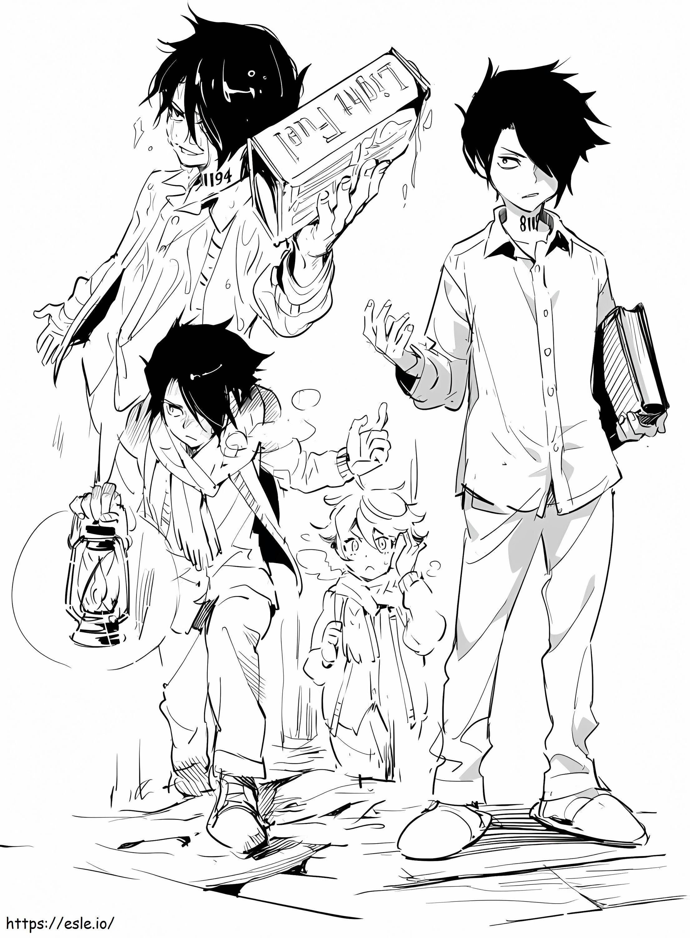 Ray din The Promised Neverland de colorat