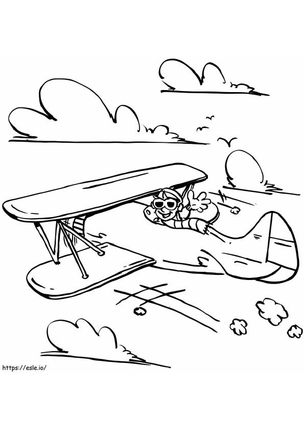 Pilot Waving Hand coloring page
