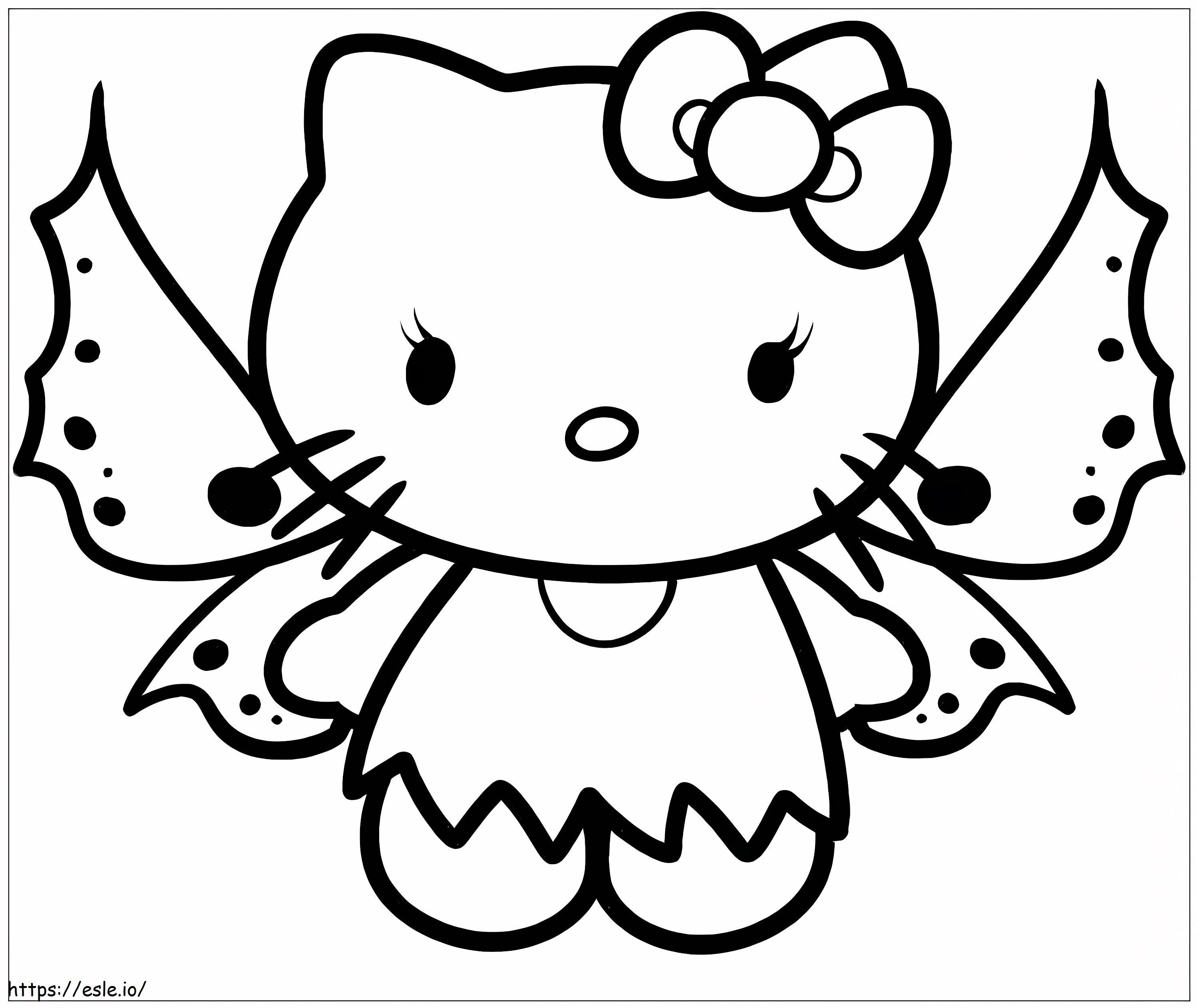 Coloriage Papillon Hello Kitty à imprimer dessin