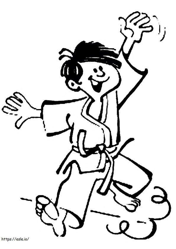Karate 3 coloring page