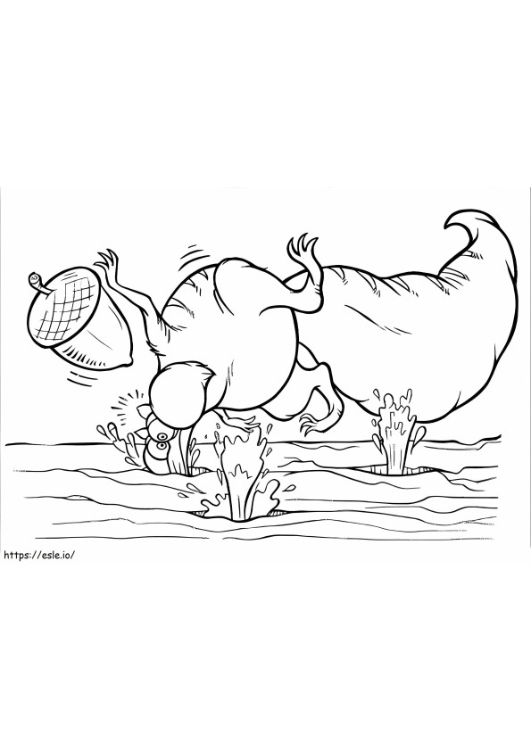Funny Scrat coloring page