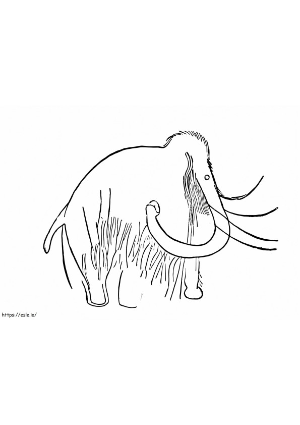 Cave Art Mammoth coloring page