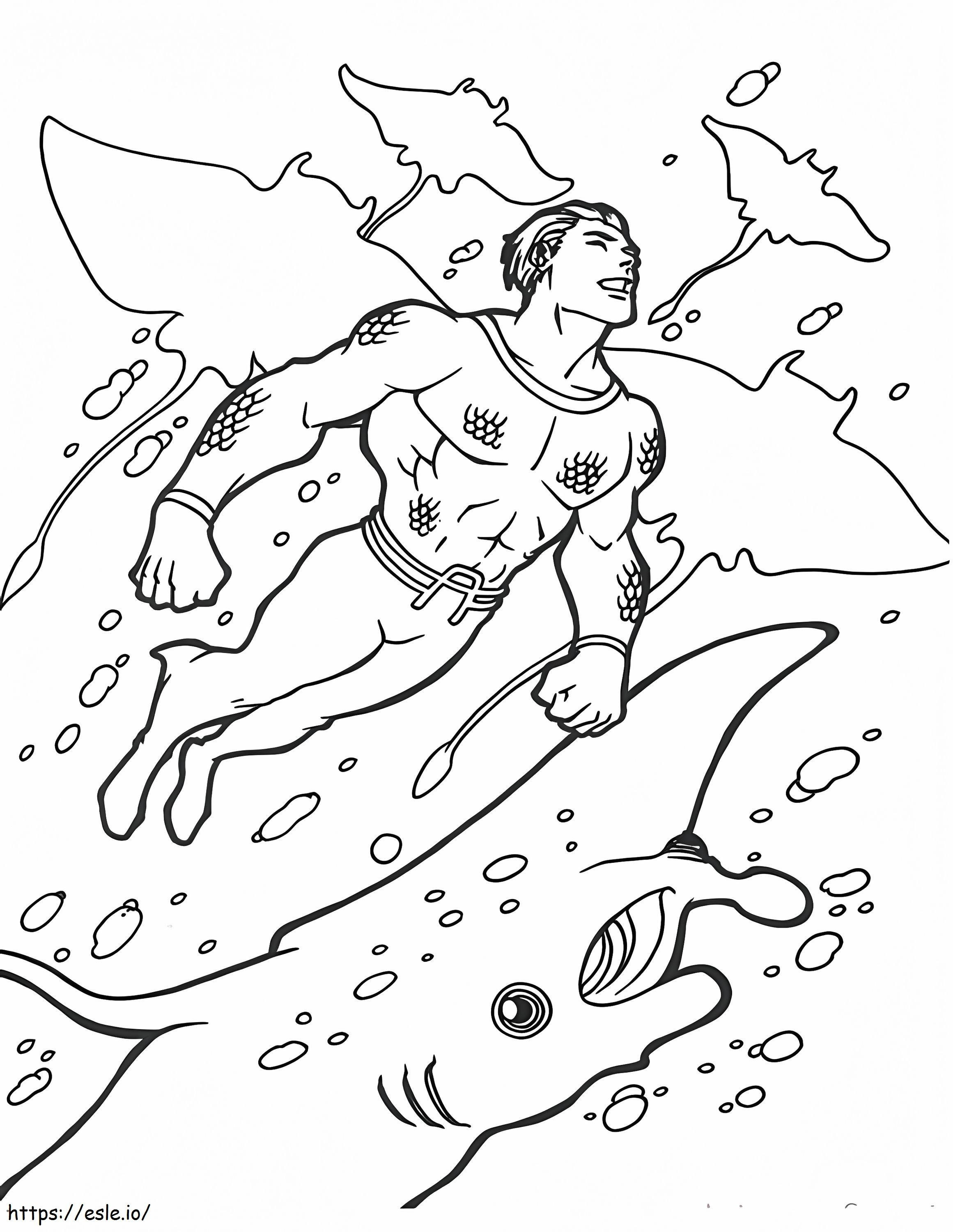 Coloriage Aquaman 5 à imprimer dessin