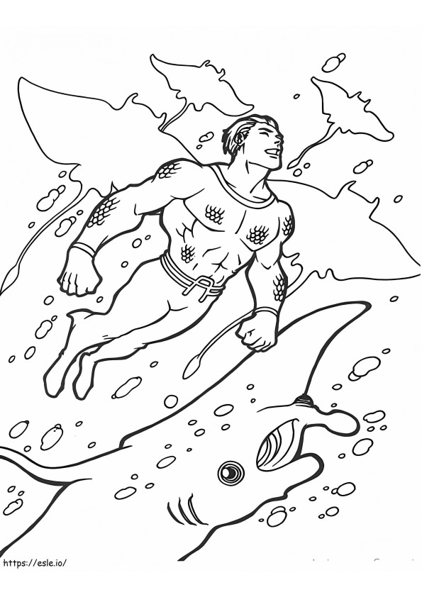 Aquaman 5 boyama