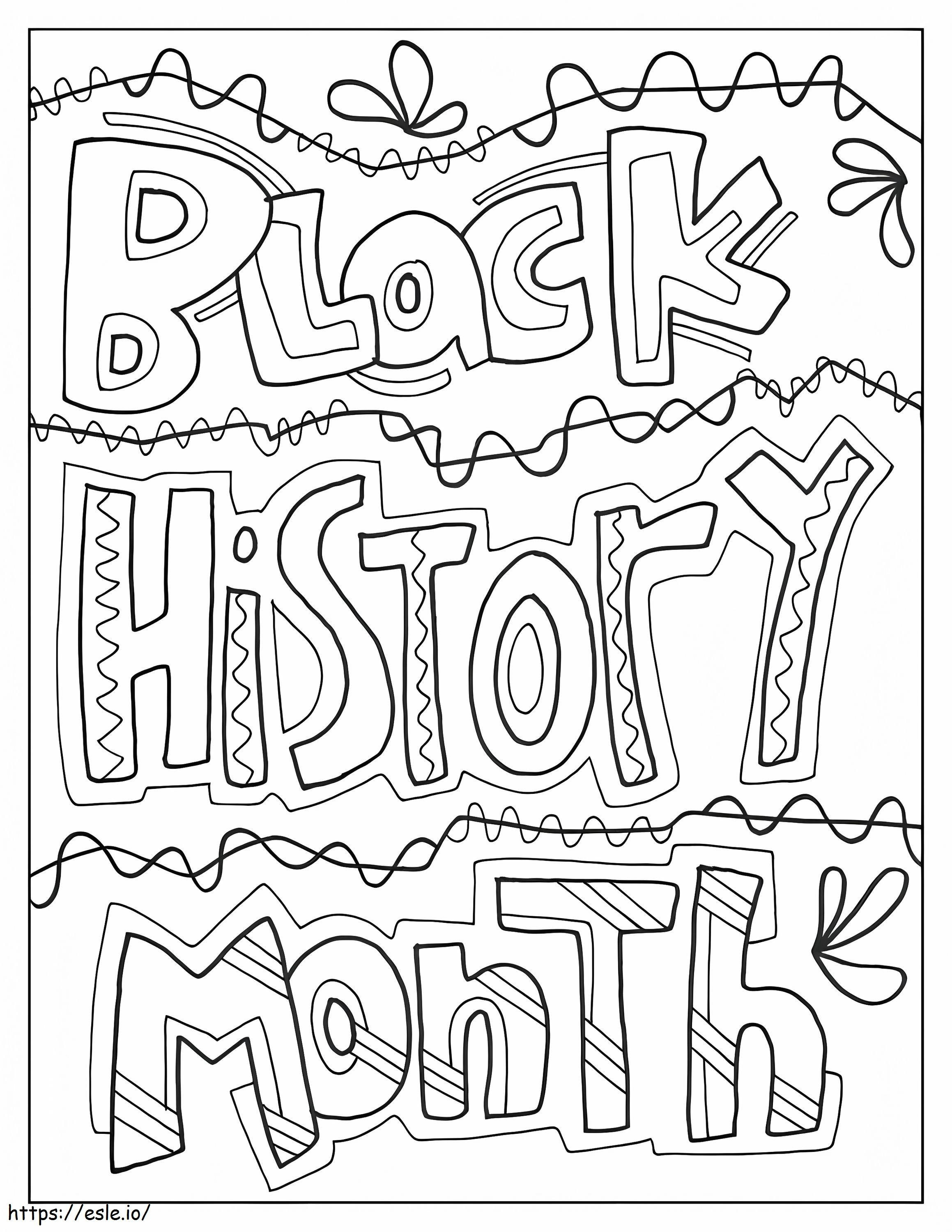 Mese della storia nera da colorare
