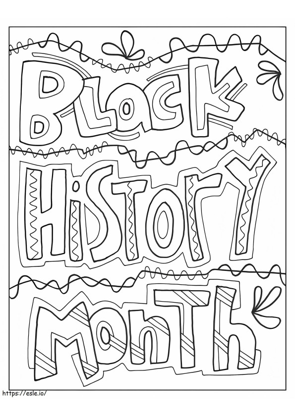 Fekete történelem hónapja kifestő