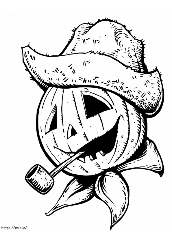 A Pumpkin Head coloring page