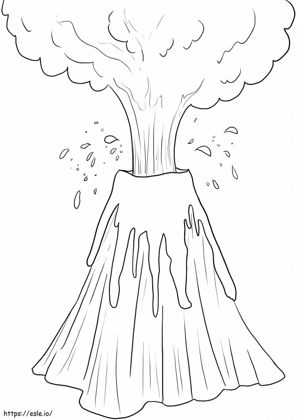 Volcano 4 coloring page