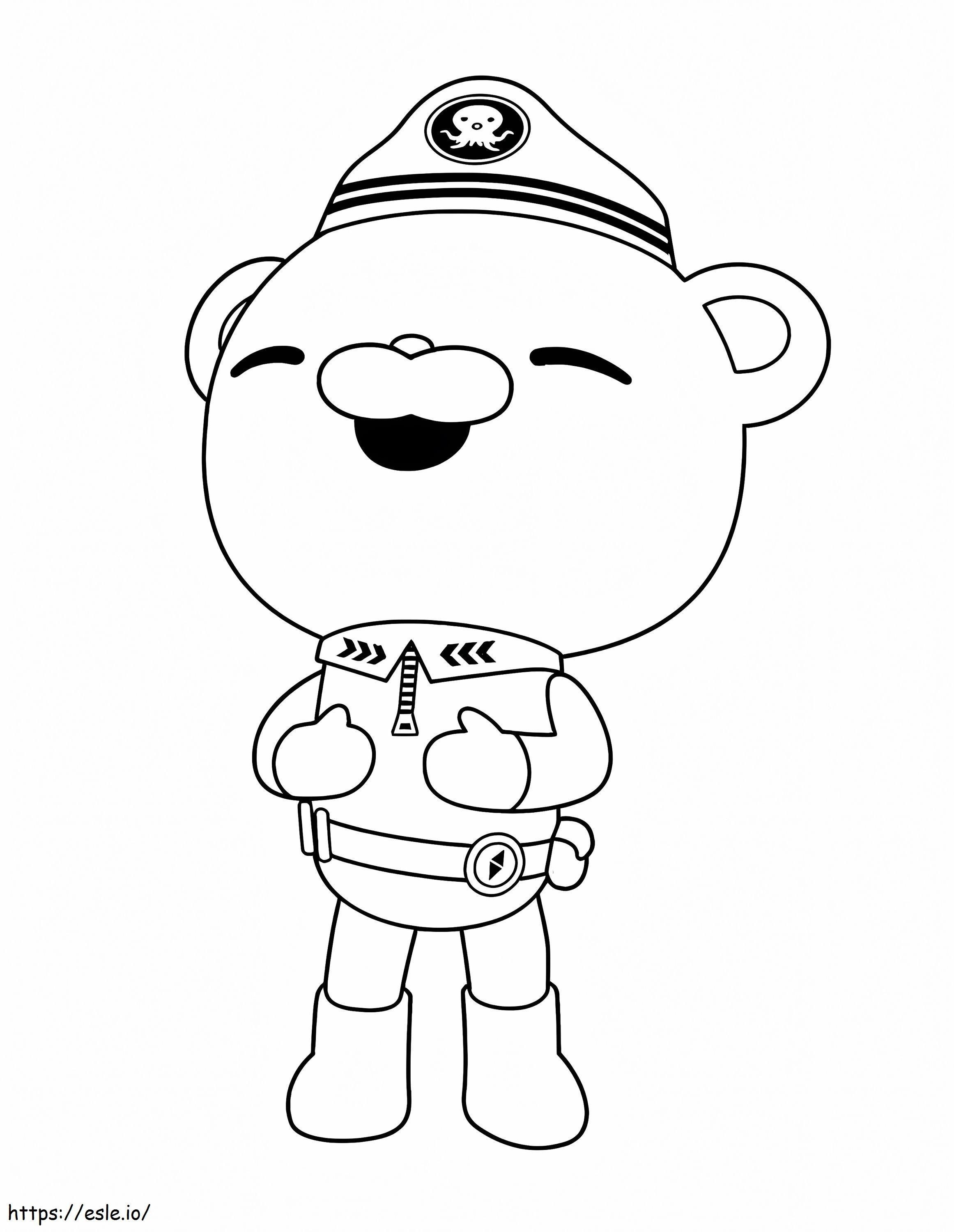 Happy Captain Barnacles coloring page