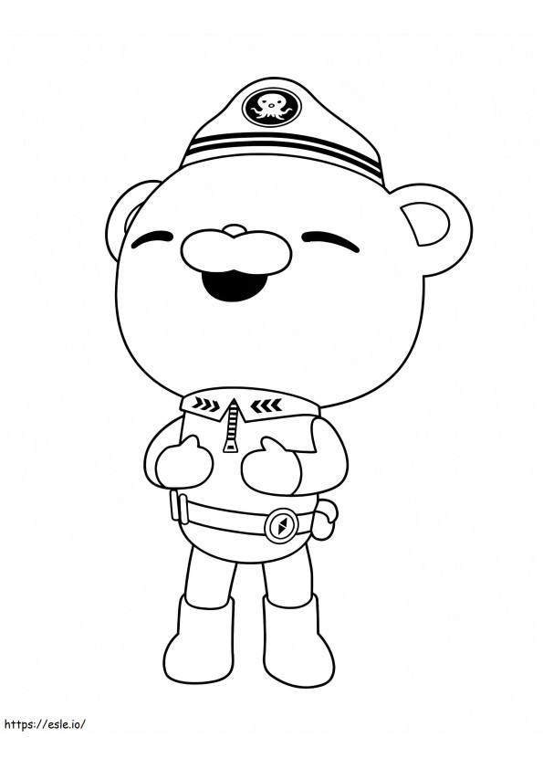 Happy Captain Barnacles coloring page