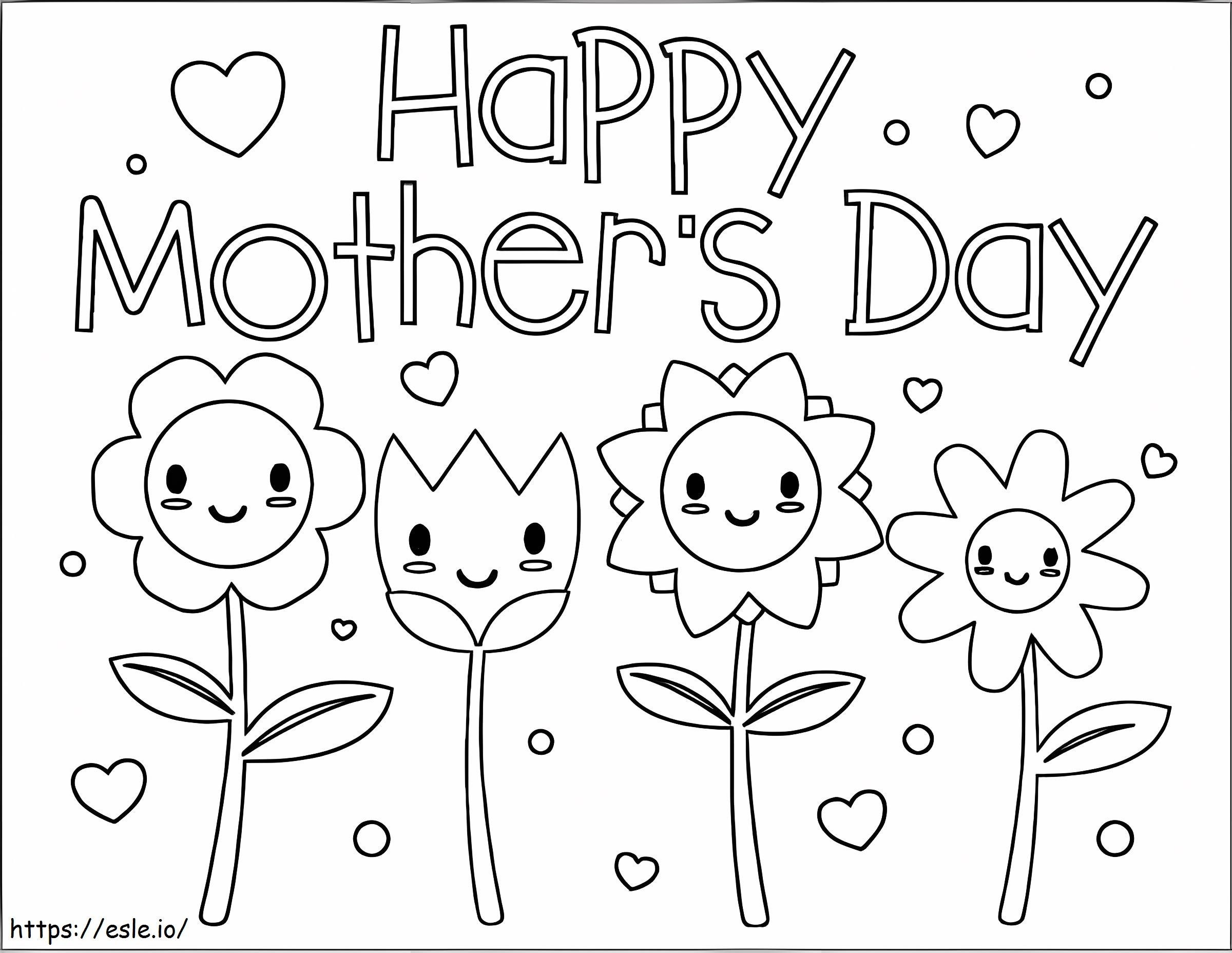 Feliz Dia das Mães 16 para colorir