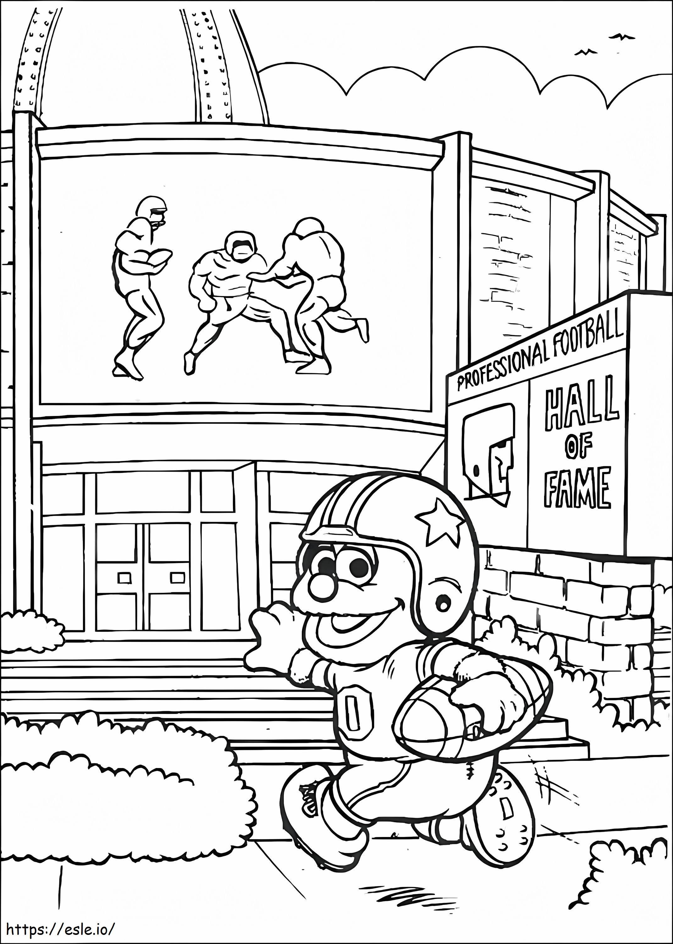 Il bambino Rowlf gioca a calcio da colorare