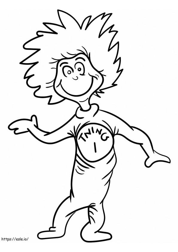 1567860419 Thing One Smiling A4 coloring page