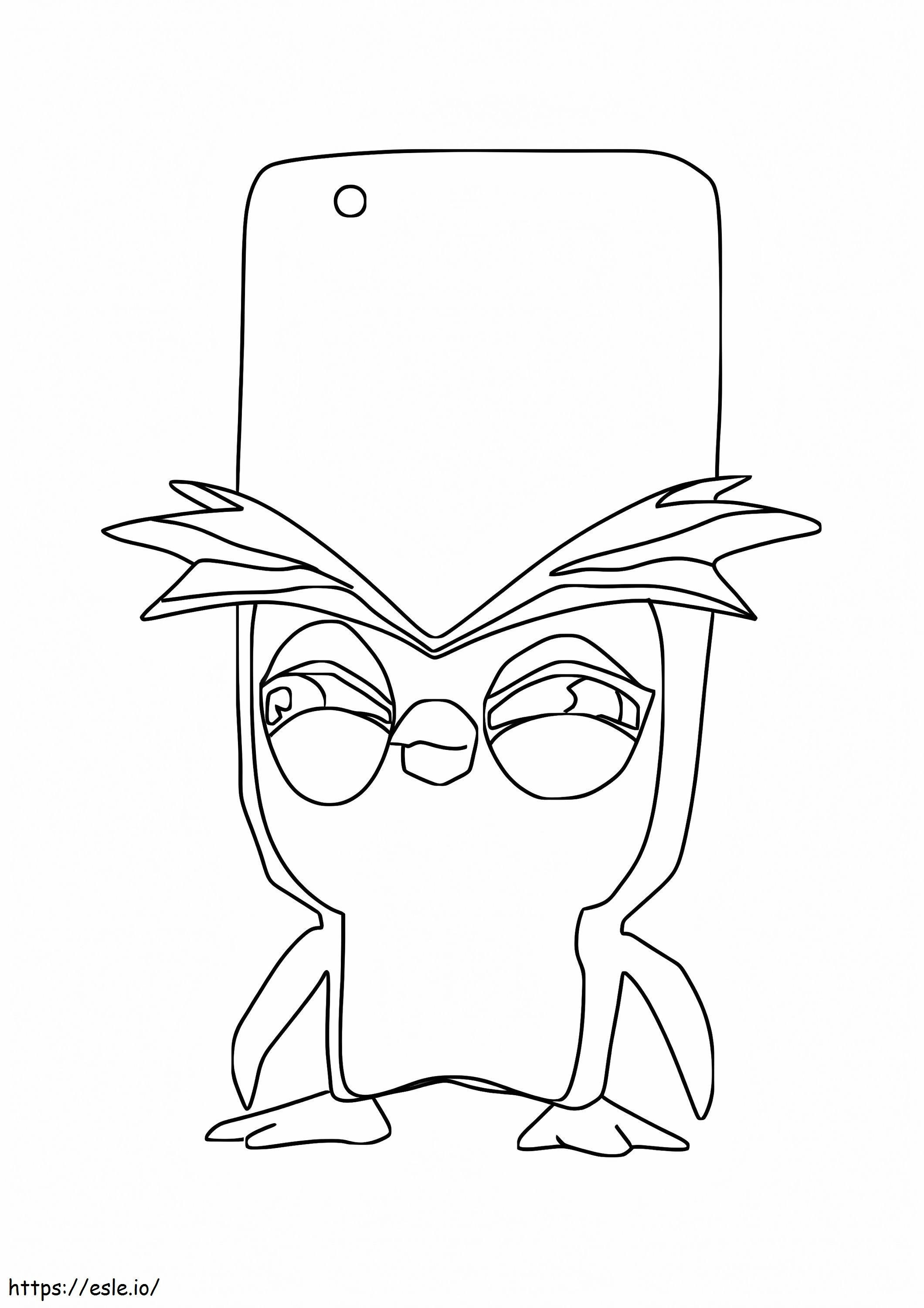 Zooba Fuzzy Penguin coloring page